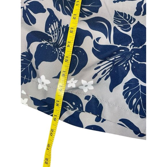 Speedo Men's XXL 8" Floral Print Volley Swim Shorts - Navy/Gray - Picture 8 of 12